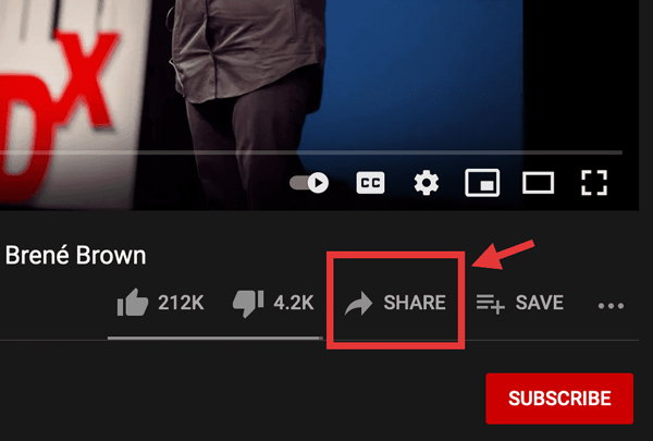 Youtube Share button