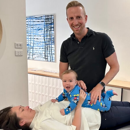 Mentone chiropractor adjusting a paediatric patient