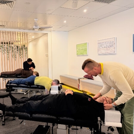Chiropractic treatment room