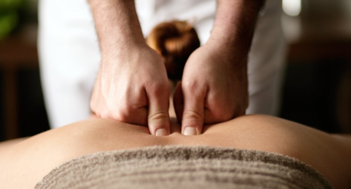 Female patient receiving a massage