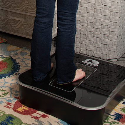 person getting a foot scan