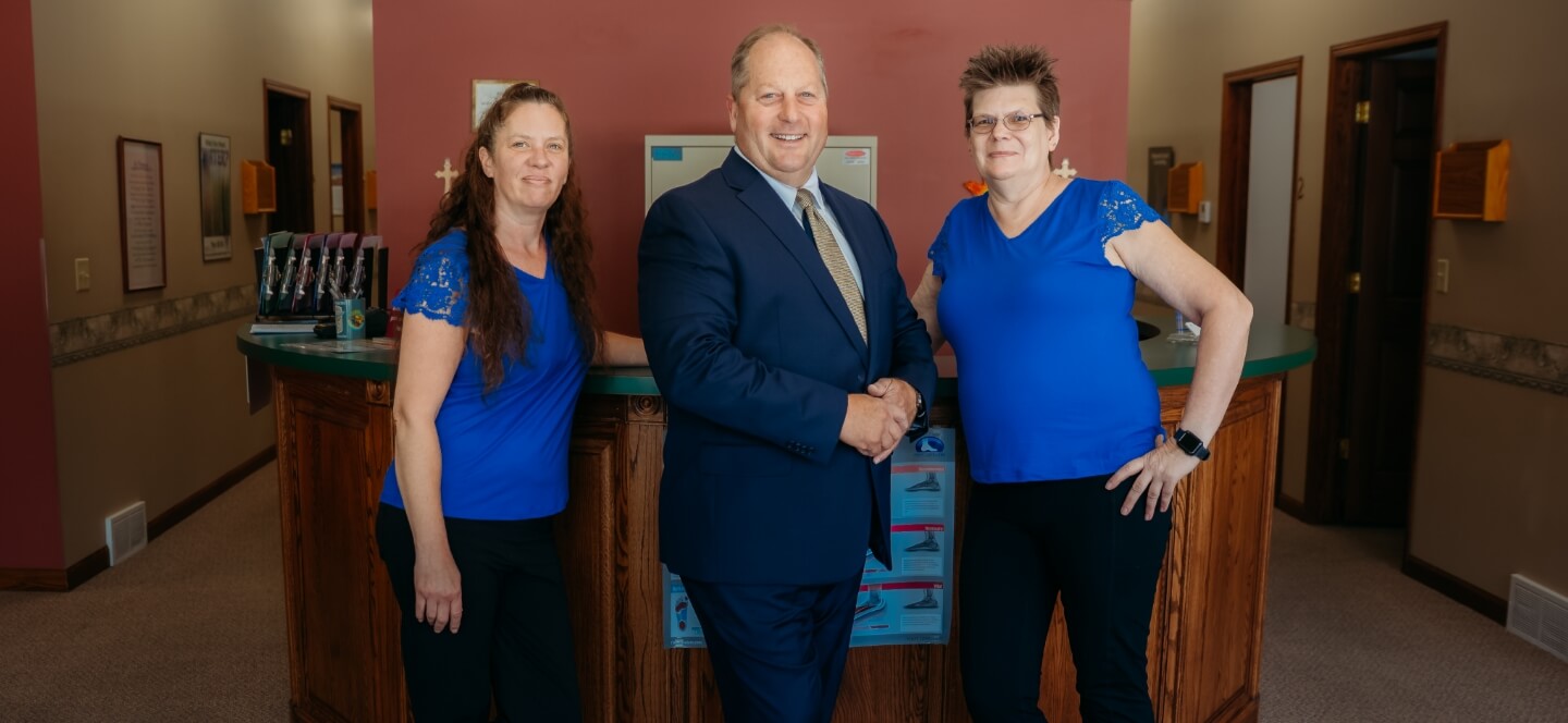 Our Mayville Chiropractic Center team at the front desk