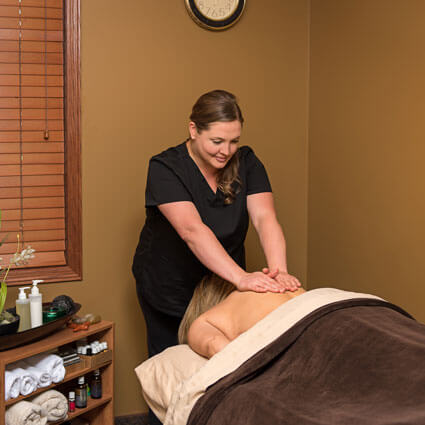 Patient getting massage