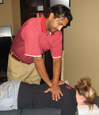The primary form of care in our Bee Cave office is chiropractic adjustments.