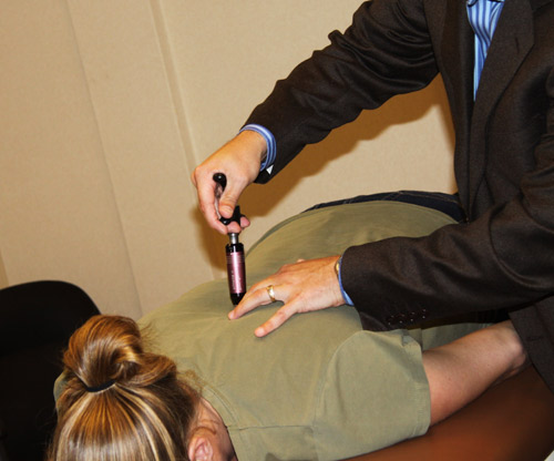 Dr. Orr will deliver a specific adjustment using the Activator Method.