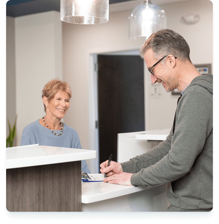 Patient signing form