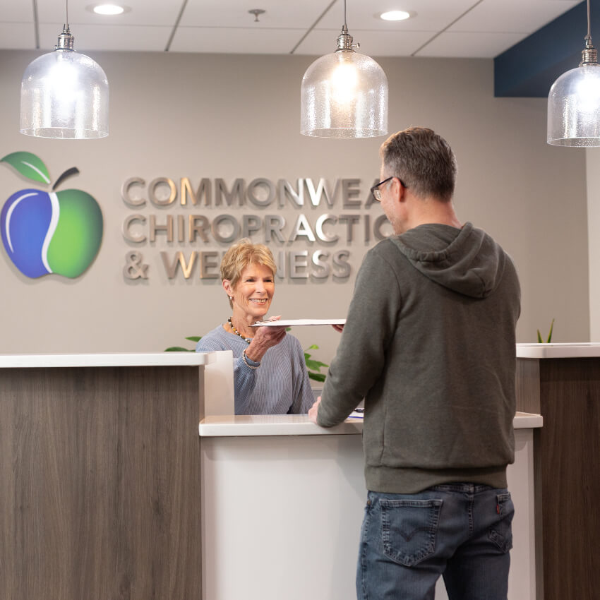 patient checking in at our front desk
