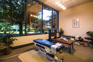 Treatment room at 180 Chiropractic Wellness Center