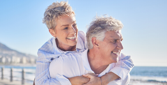 healthy old couple