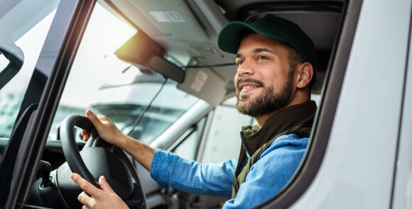 man driving