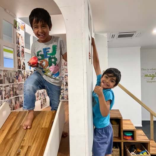 happy kids playing