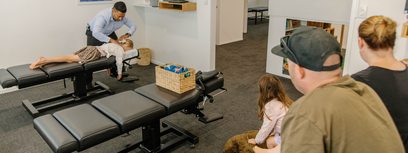 West Auckland chiropractor adjusting a patient