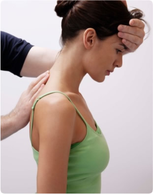 Woman receiving chiropractic adjustment