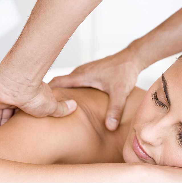 Woman getting massage