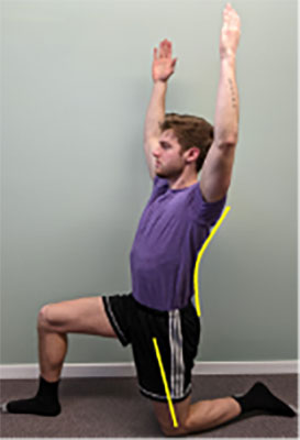 Man lunging with arms raised