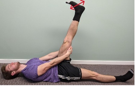 Hamstring stretch leg extended