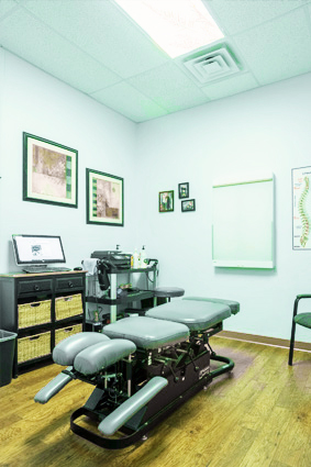 Adjusting room at Total Care Chiropractic