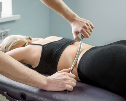 Patient treated with Graston Technique