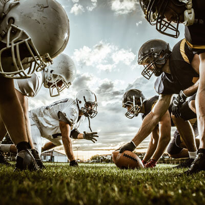 football players during a game