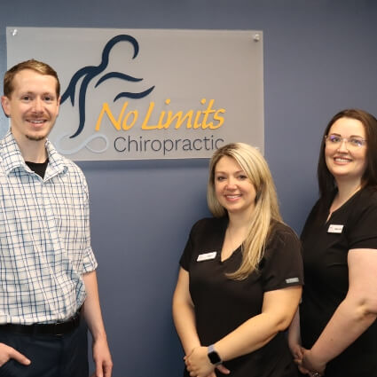 our team smiling