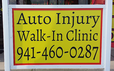 walk in clinic sign