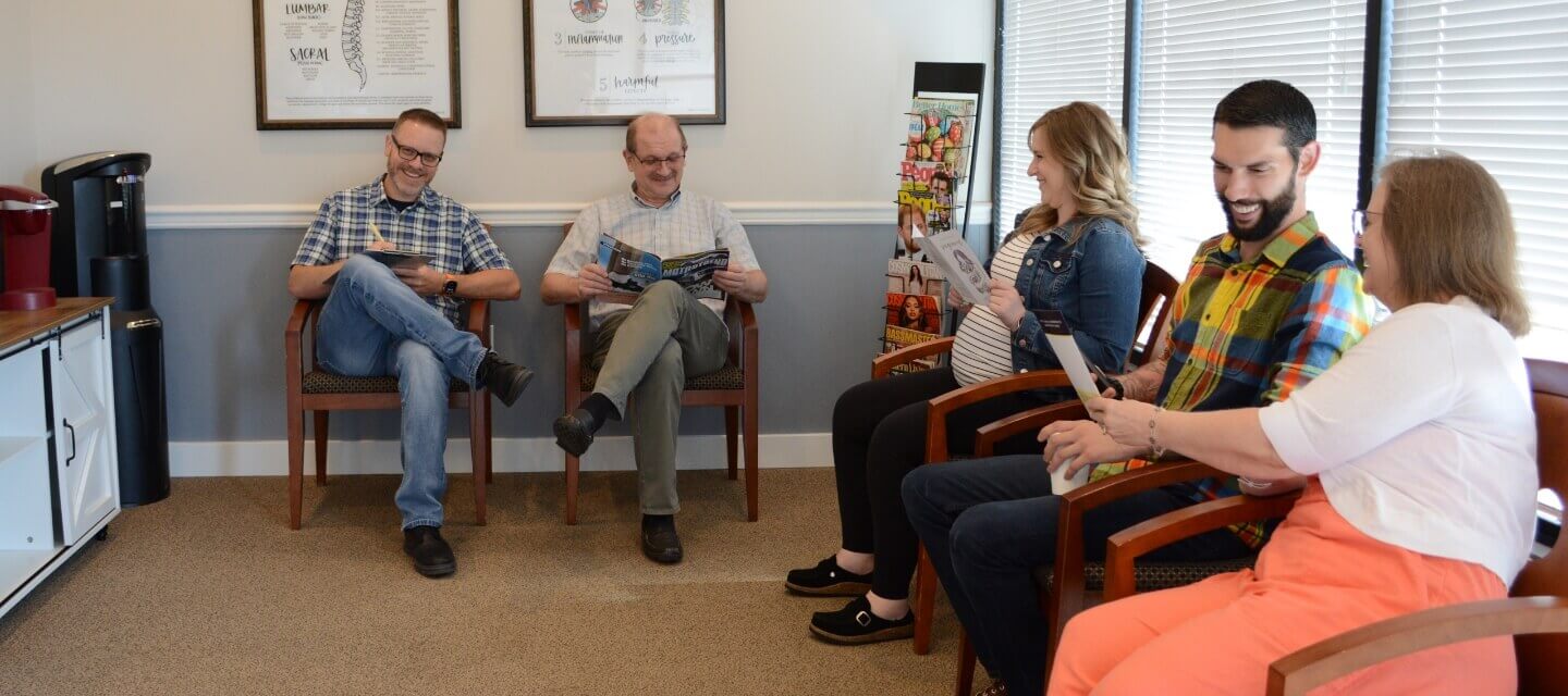 patients waiting in Back To Health Chiropractic reception area