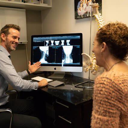 woman xray results with Dr Bradley