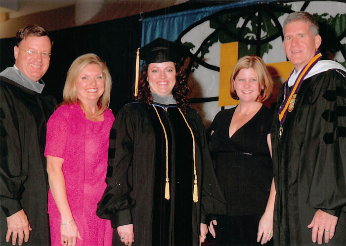 Graduation with family