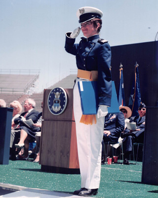 Dr Kristen in military uniform