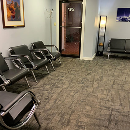 our waiting area