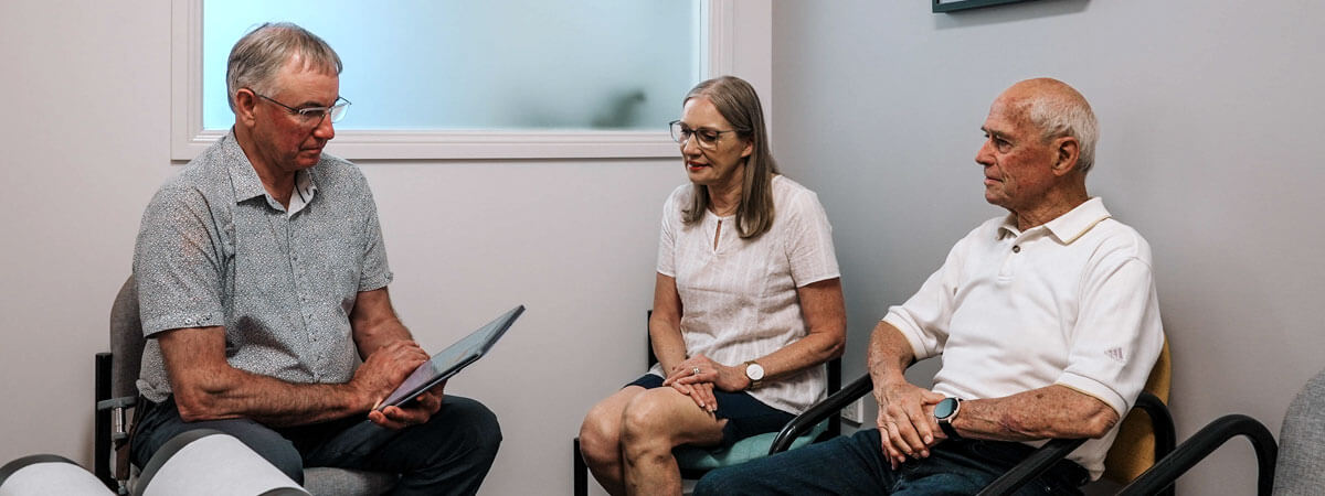 Toowoomba chiropractor in a consultation with a patient