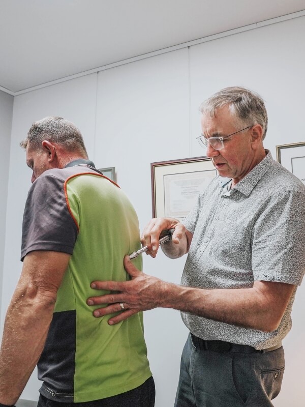 Dr. Steve checking patient