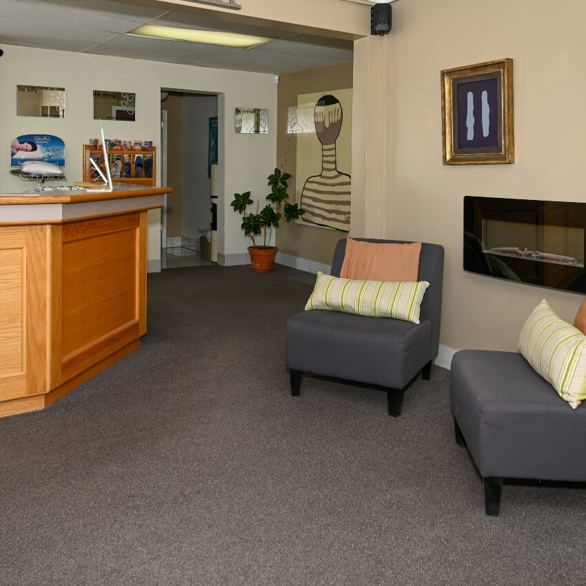 our waiting area