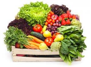 crate full of fresh veggies