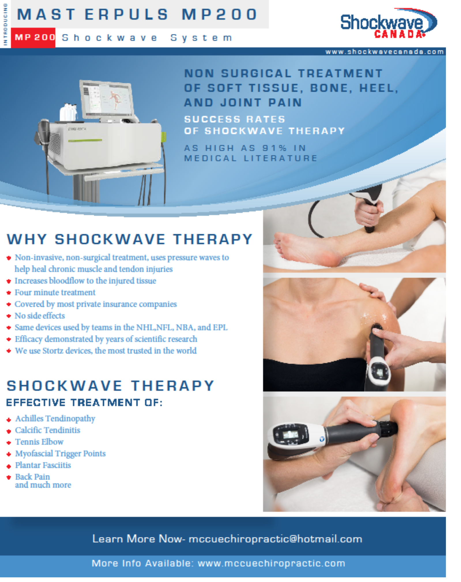 SHOCKWAVE THERAPY McCue Chiropractic Wellness Centre