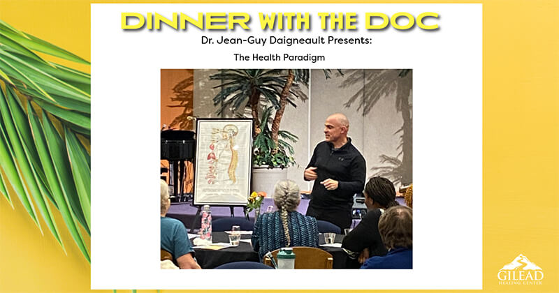 dinner with doc event flyer