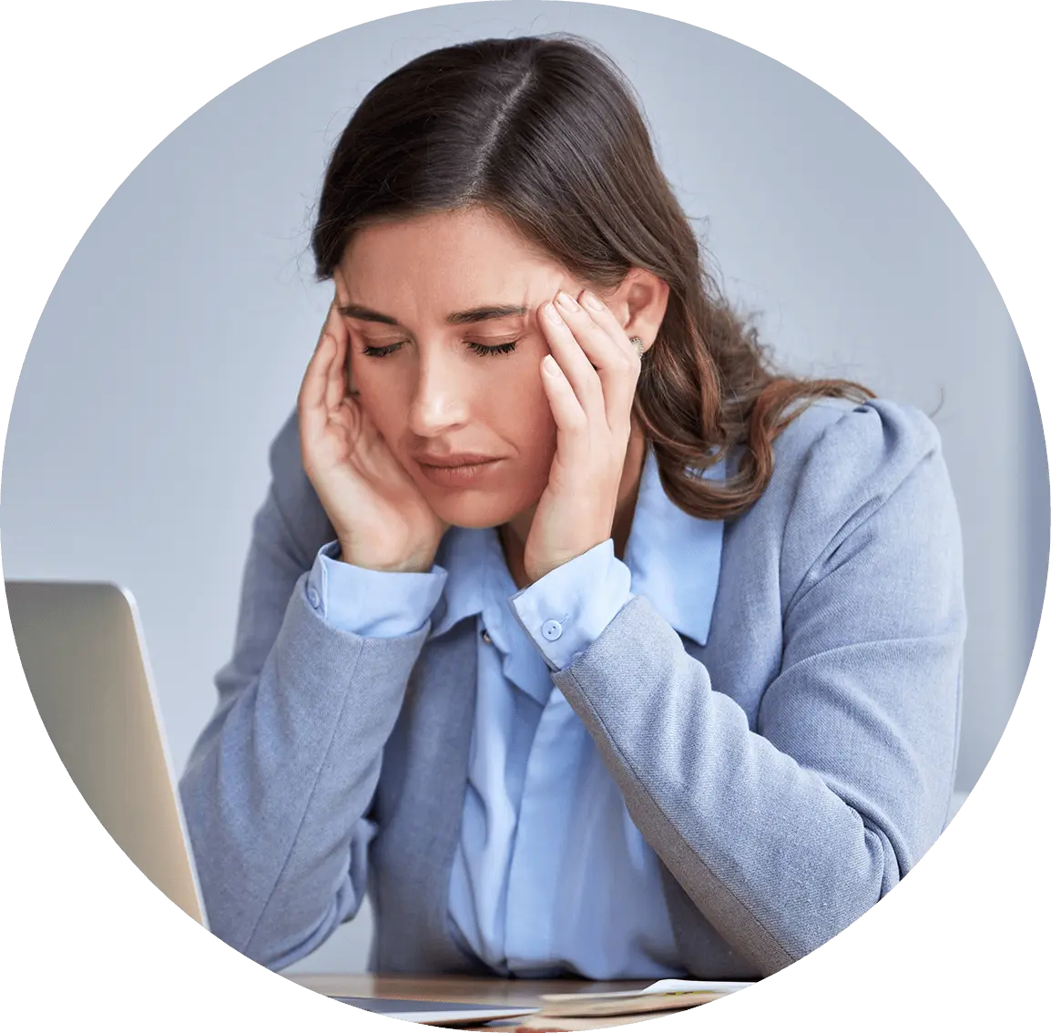 woman with headache