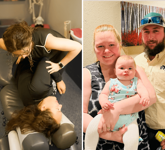 Chiropractor and clients
