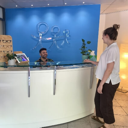 Central To Health reception desk area