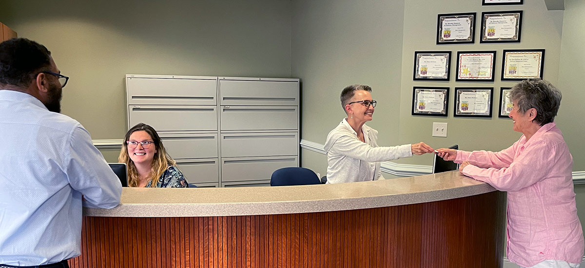 our front desk area