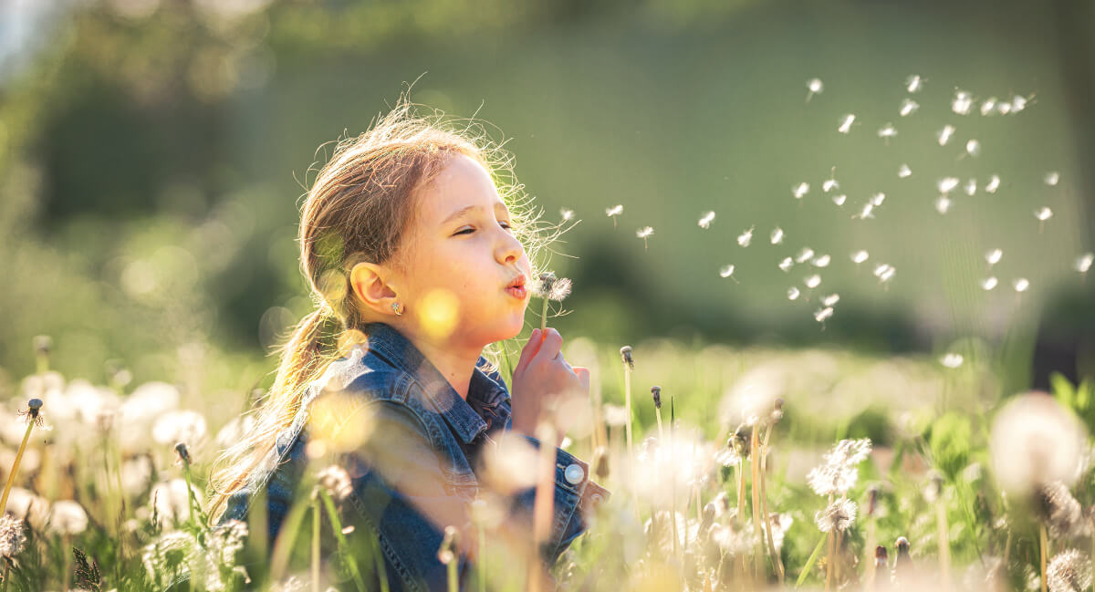 Young girl out in nature