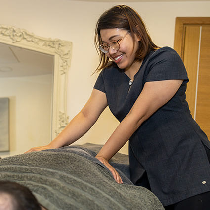 patient getting massage