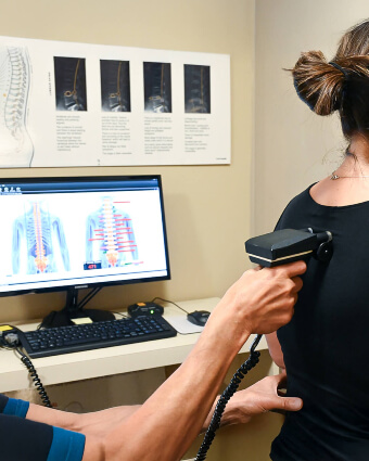 MyoVision ScanVision™ spinal health assessment used on Burlington patient