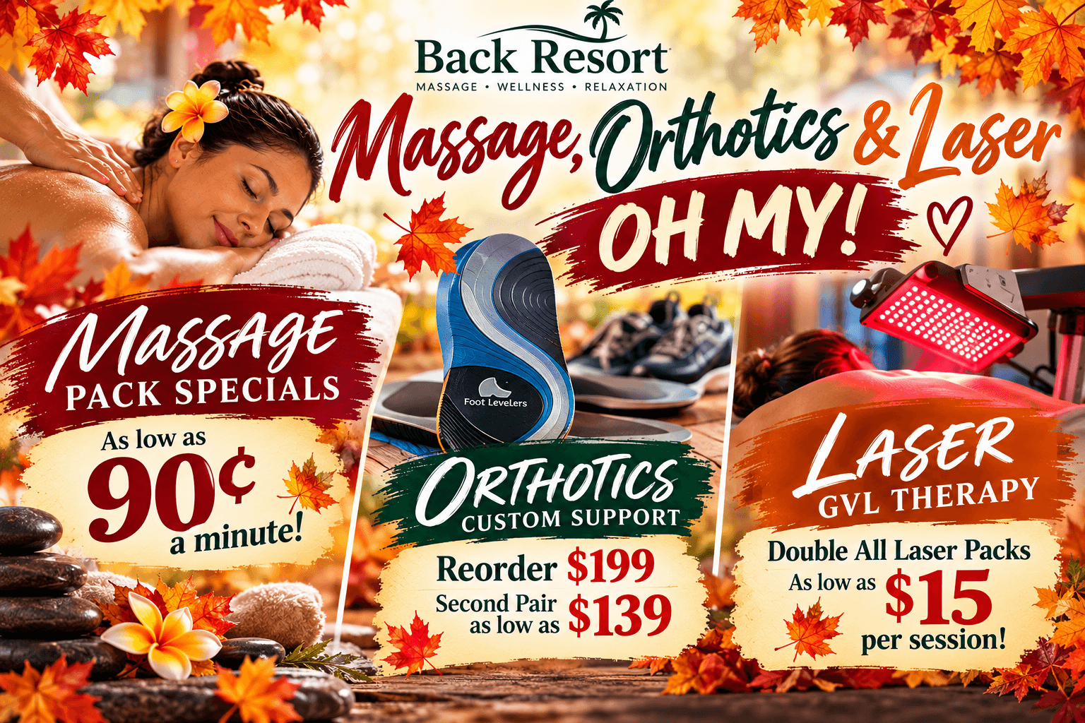 Email Fall Specials Banner