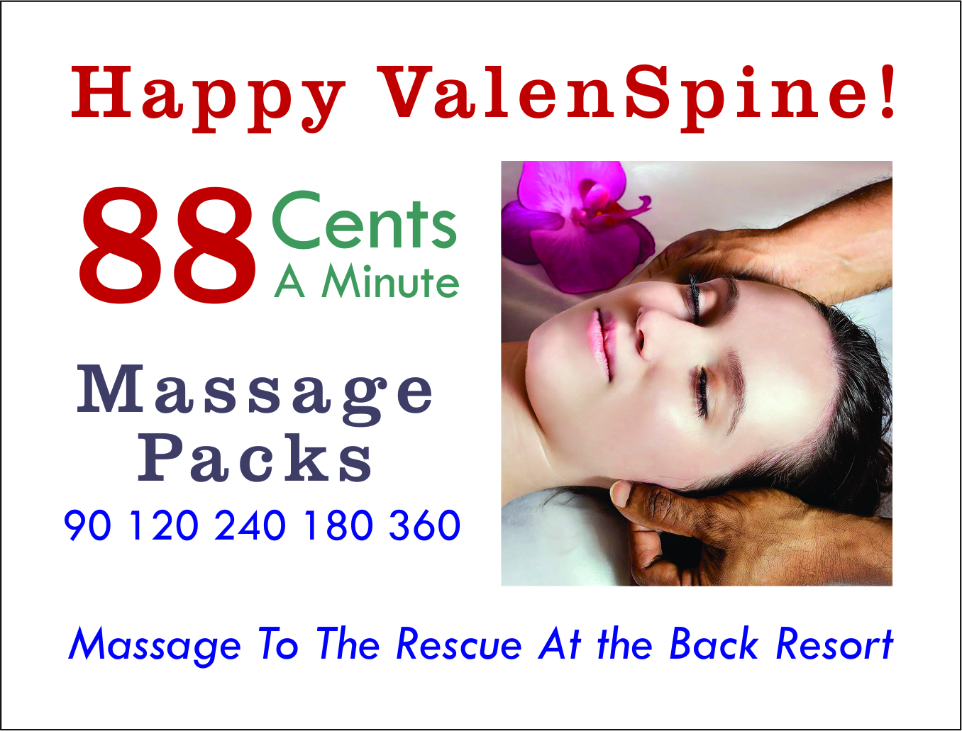 Valenspine Massage 88 Cents- Specials 2024