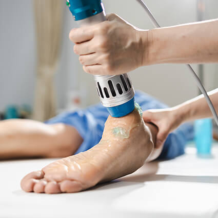 Shockwave Treatment on foot