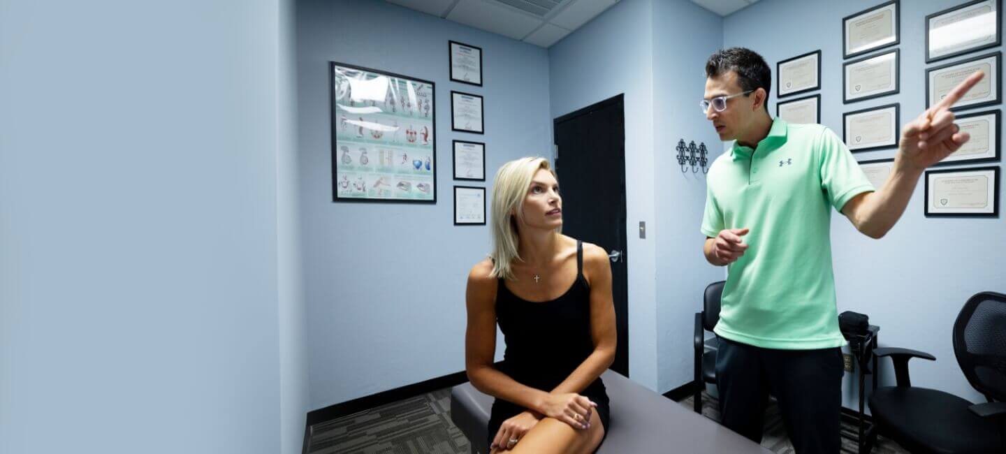 doctor talking to patient