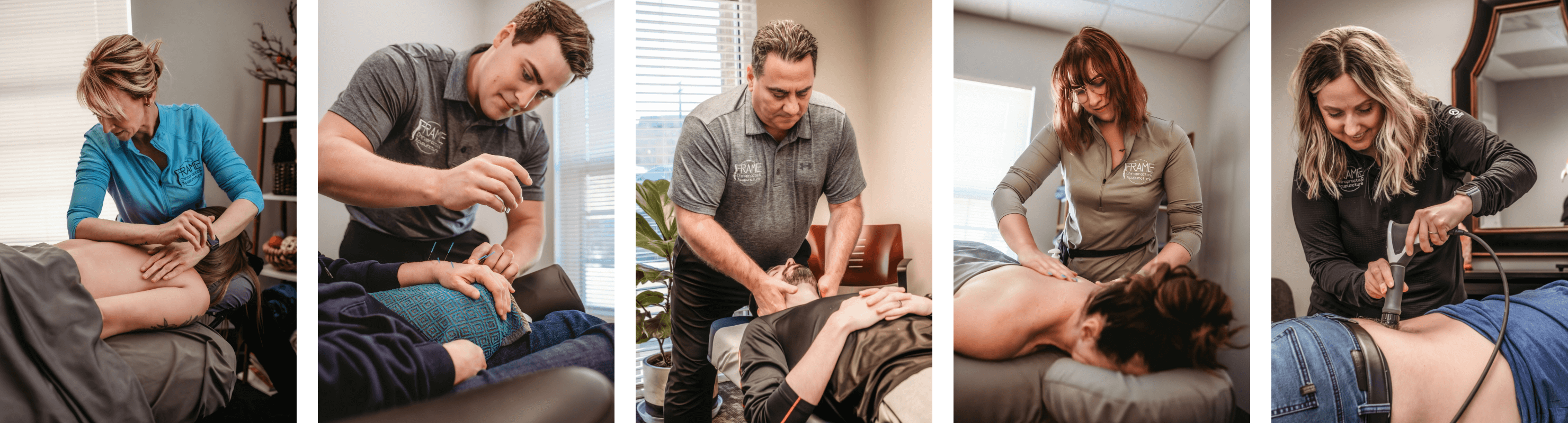 Photo collage of Toledo patients getting treated with various techniques