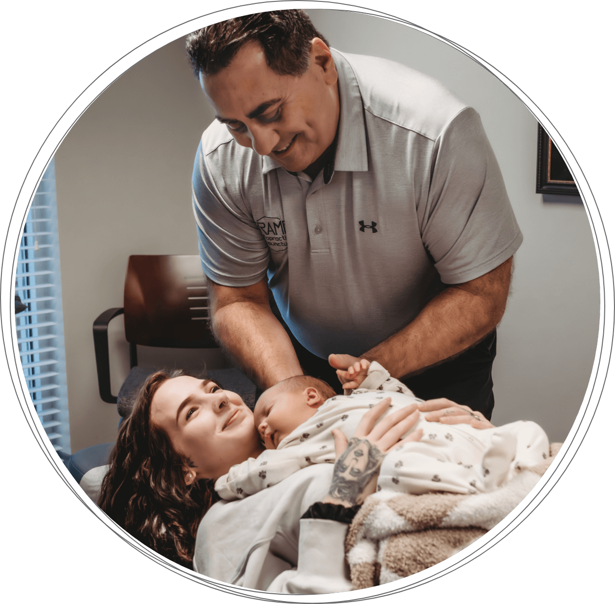 Toledo chiropractor Dr, Frame adjusting pediatric patient