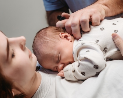 Gentle chiropractic adjustment for used on baby